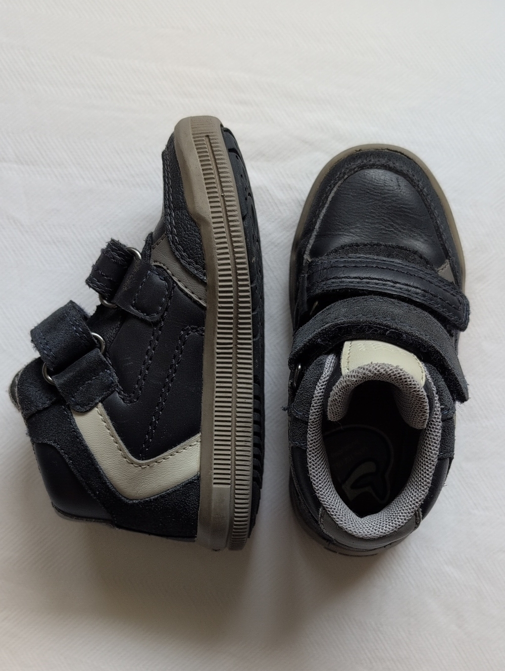 geox respira leather high top sneakers velcro toddler size 8 EU 24